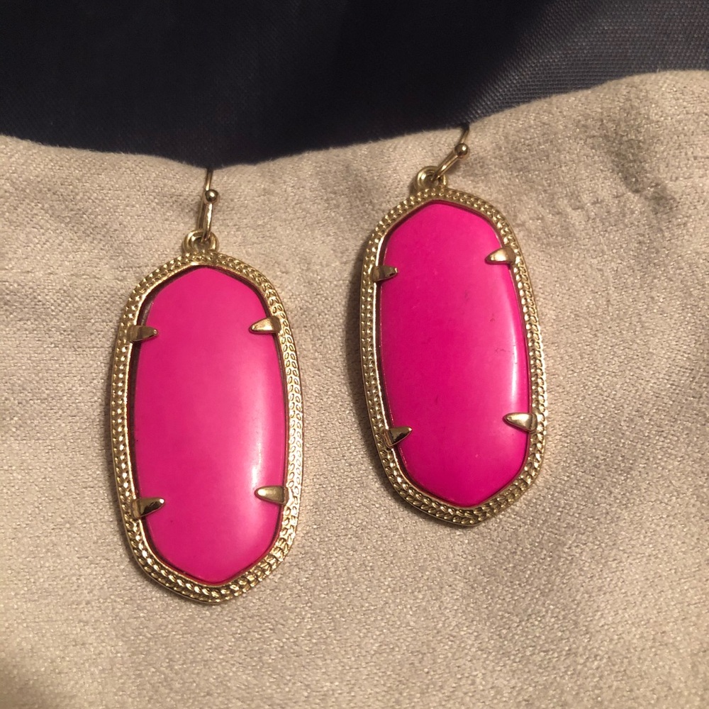 Kendra Scott Elle Drop Dangle Earrings Hot Pink
